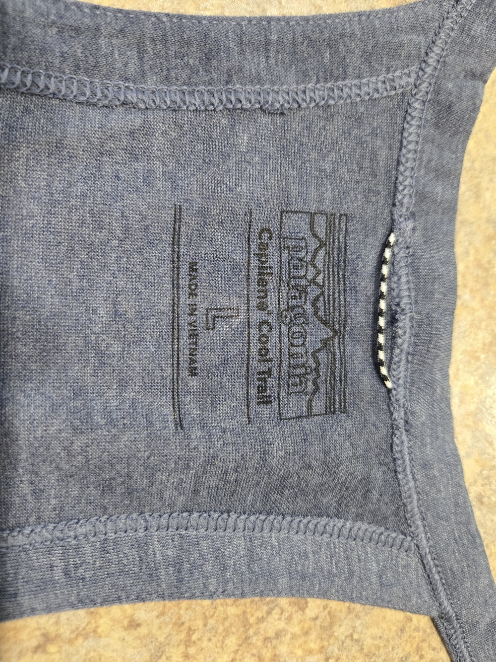 Patagonia Capilene Cool Trail Womens Racerback Tank Scoop Neck L Blue Stretch - Picture 6 of 9